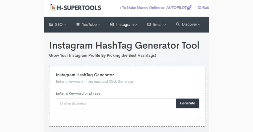 H-Supertool for instagram hashtag