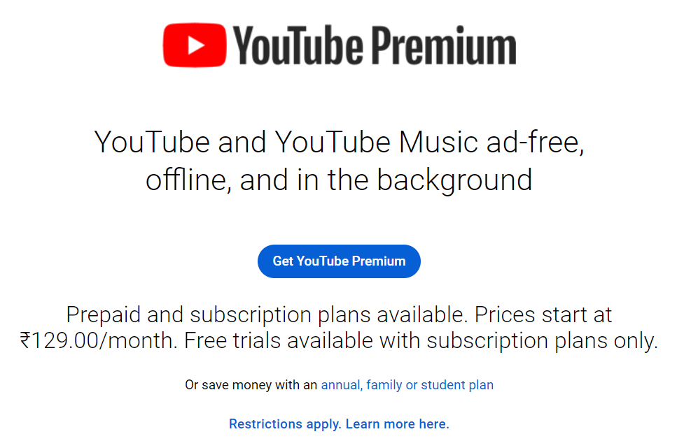 youtube premium channel membership